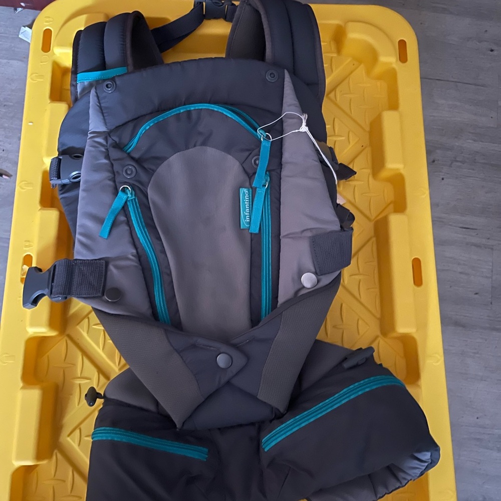 Teal and Gray Men's Backpack